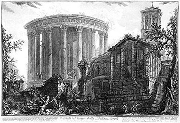 Piranesi, il Tempio della Sibilla a Tivoli